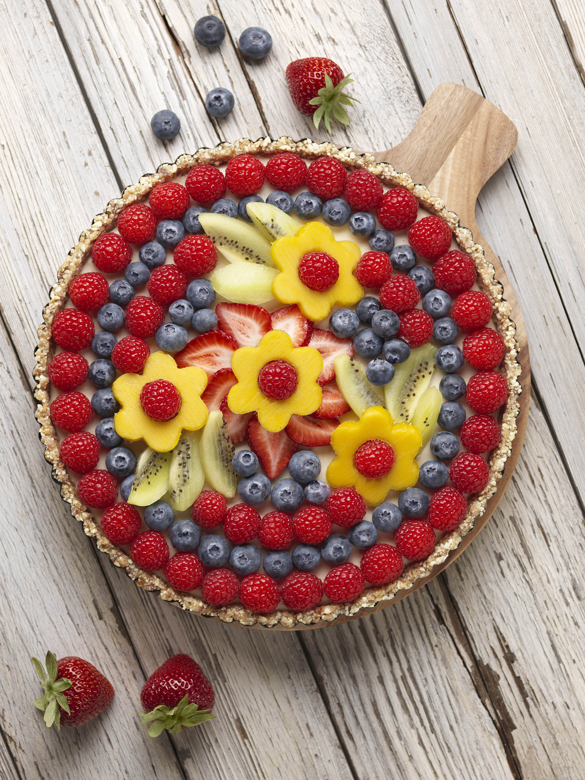 Vegan Berry Flower Tart Recipe