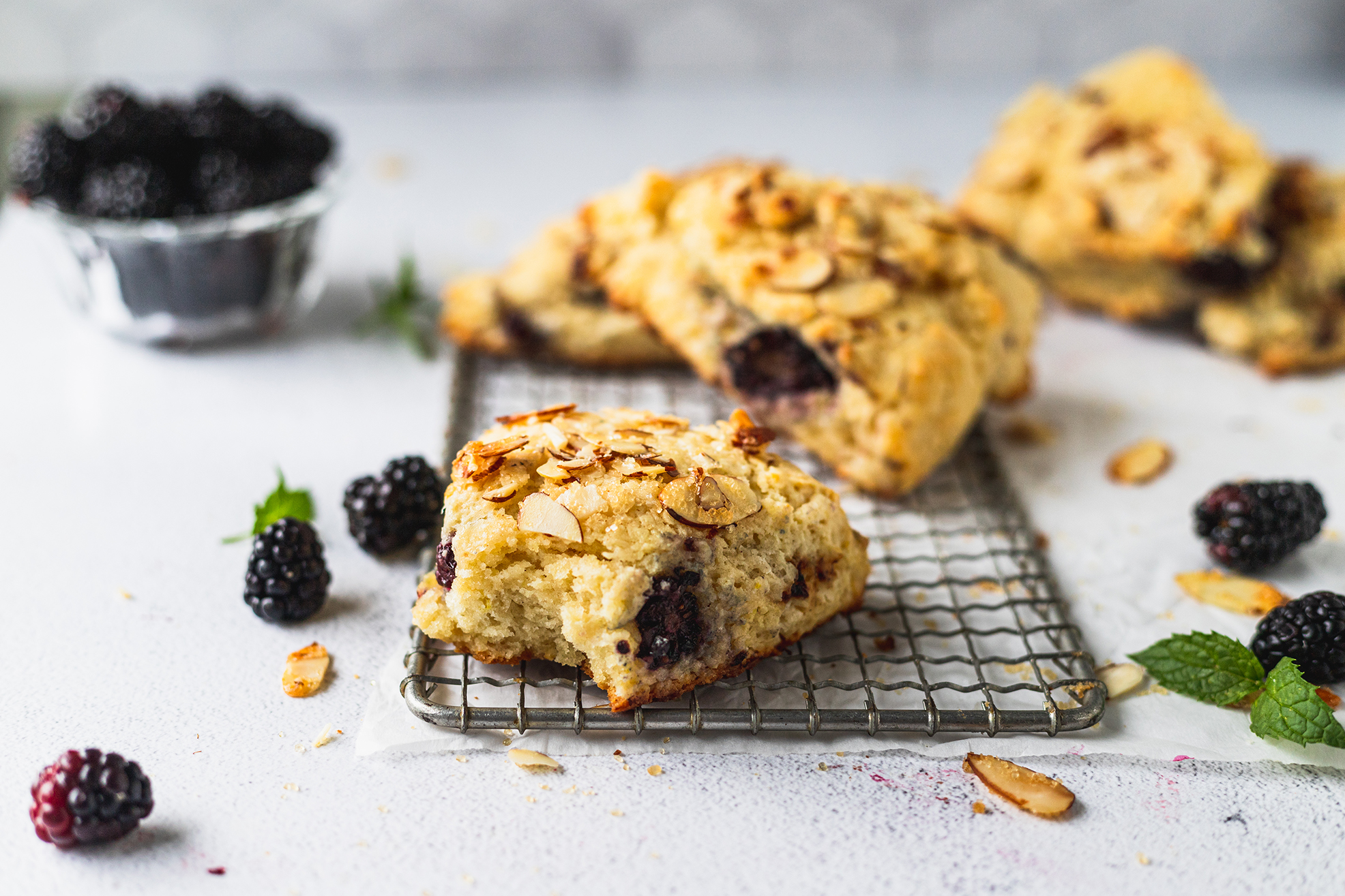 Blackberry Almond Scones