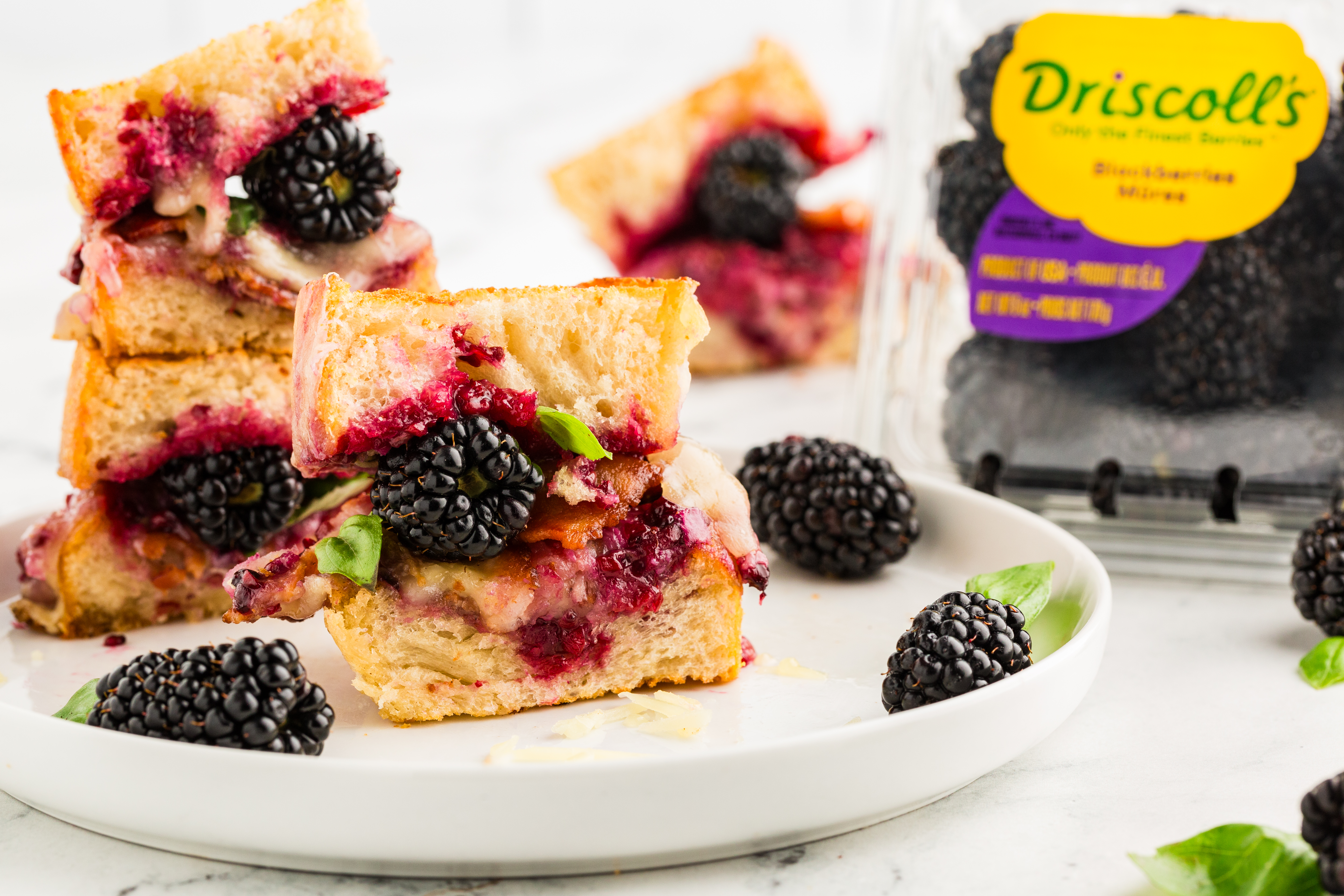 blackberry bacon and brie grilled cheese