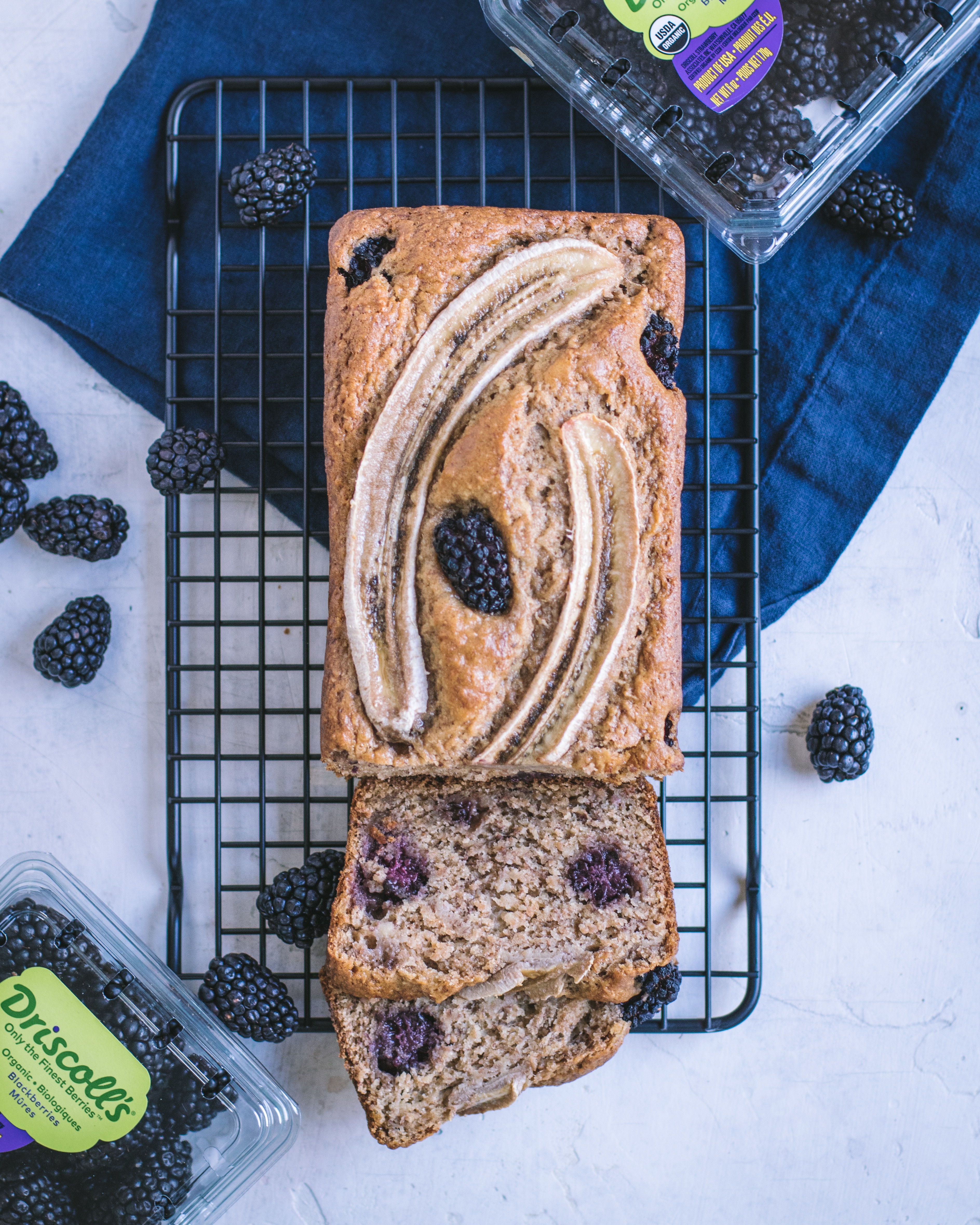 One Bowl Vegan Blackberry Banana Bread