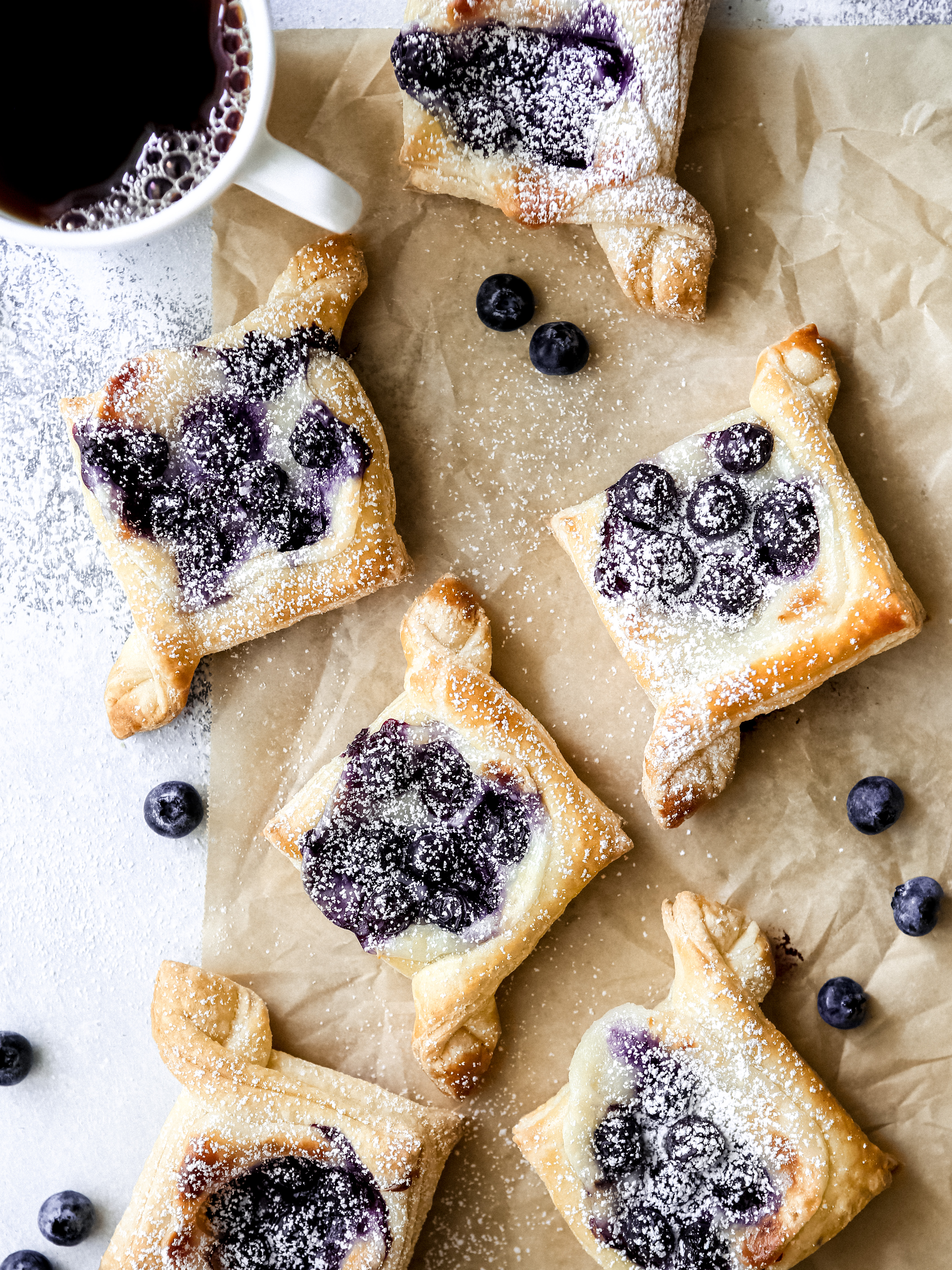 Blueberry Cream Cheese Danishes