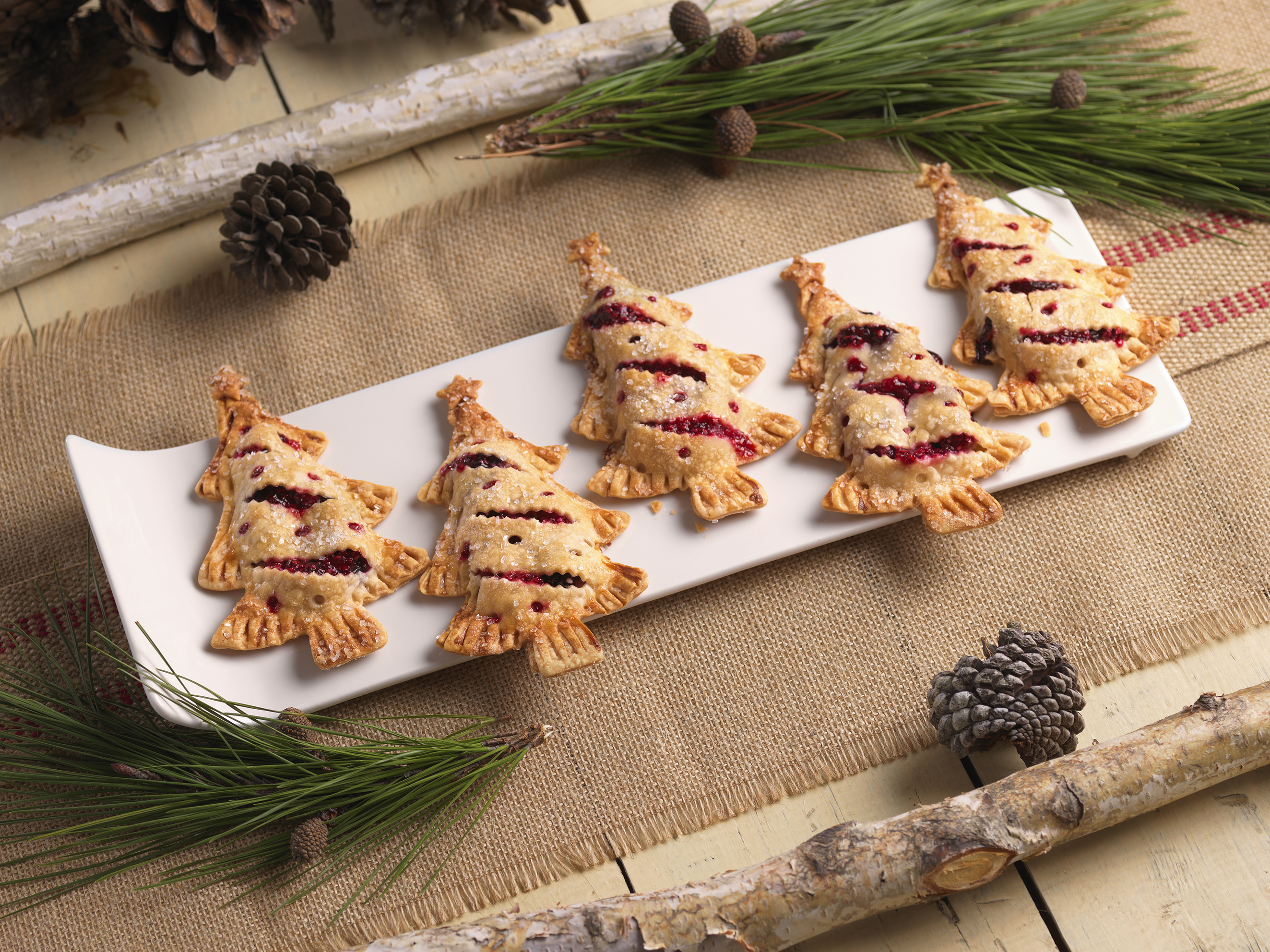 Christmas Tree Berry Hand Pies