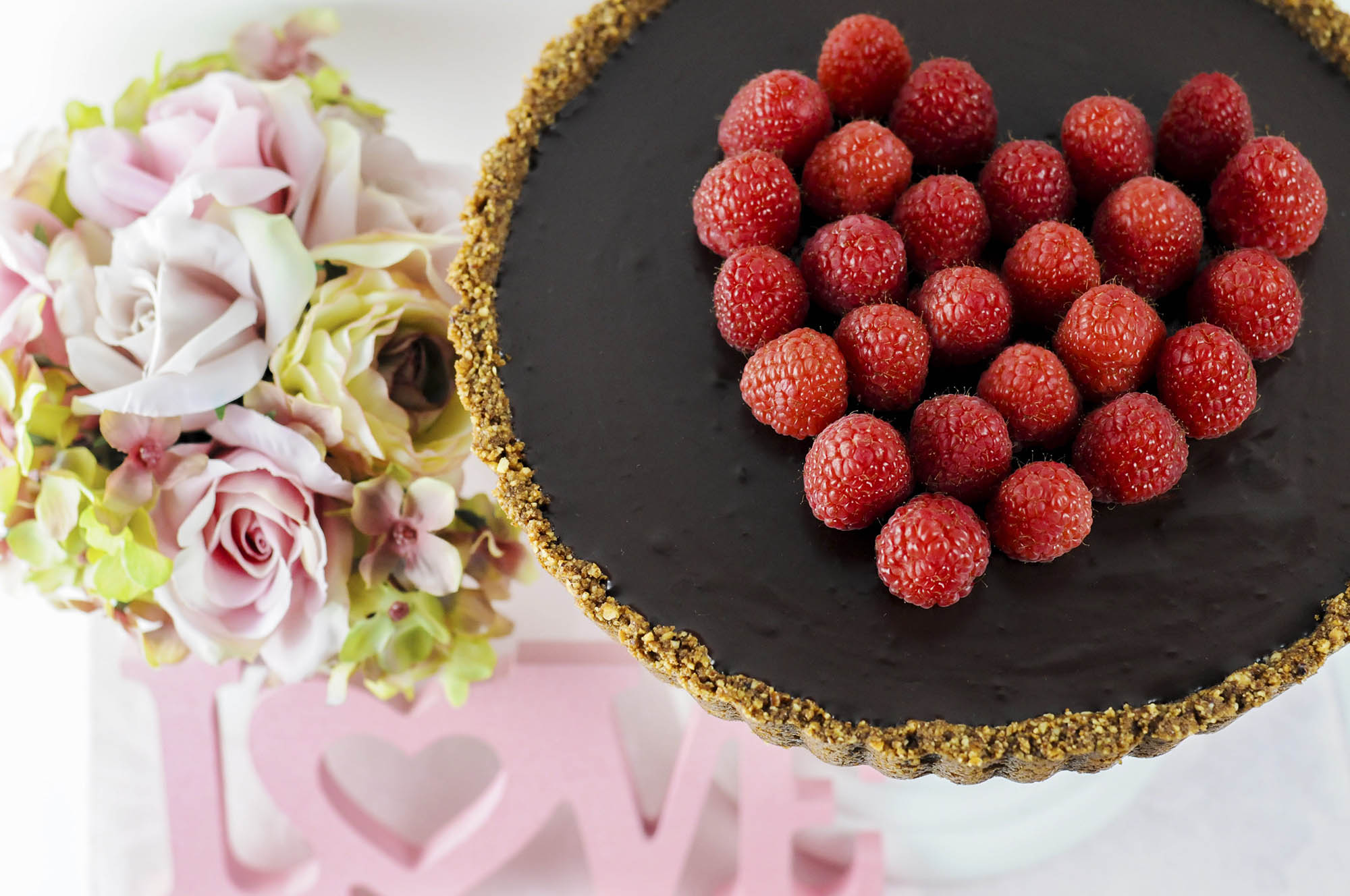 Gluten Free Raspberry Chocolate Ganache Tart