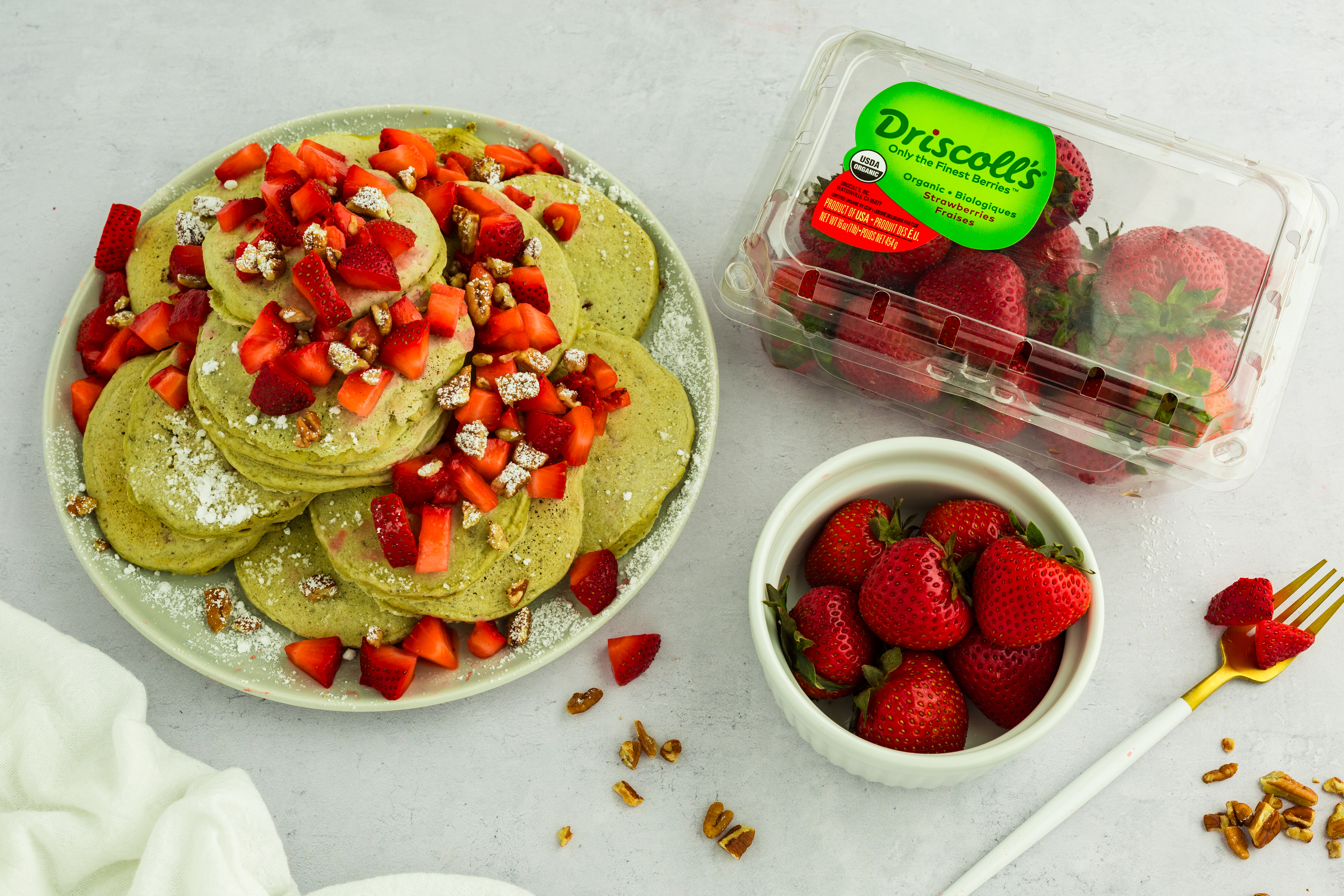 Strawberry Matcha Pancake Bites