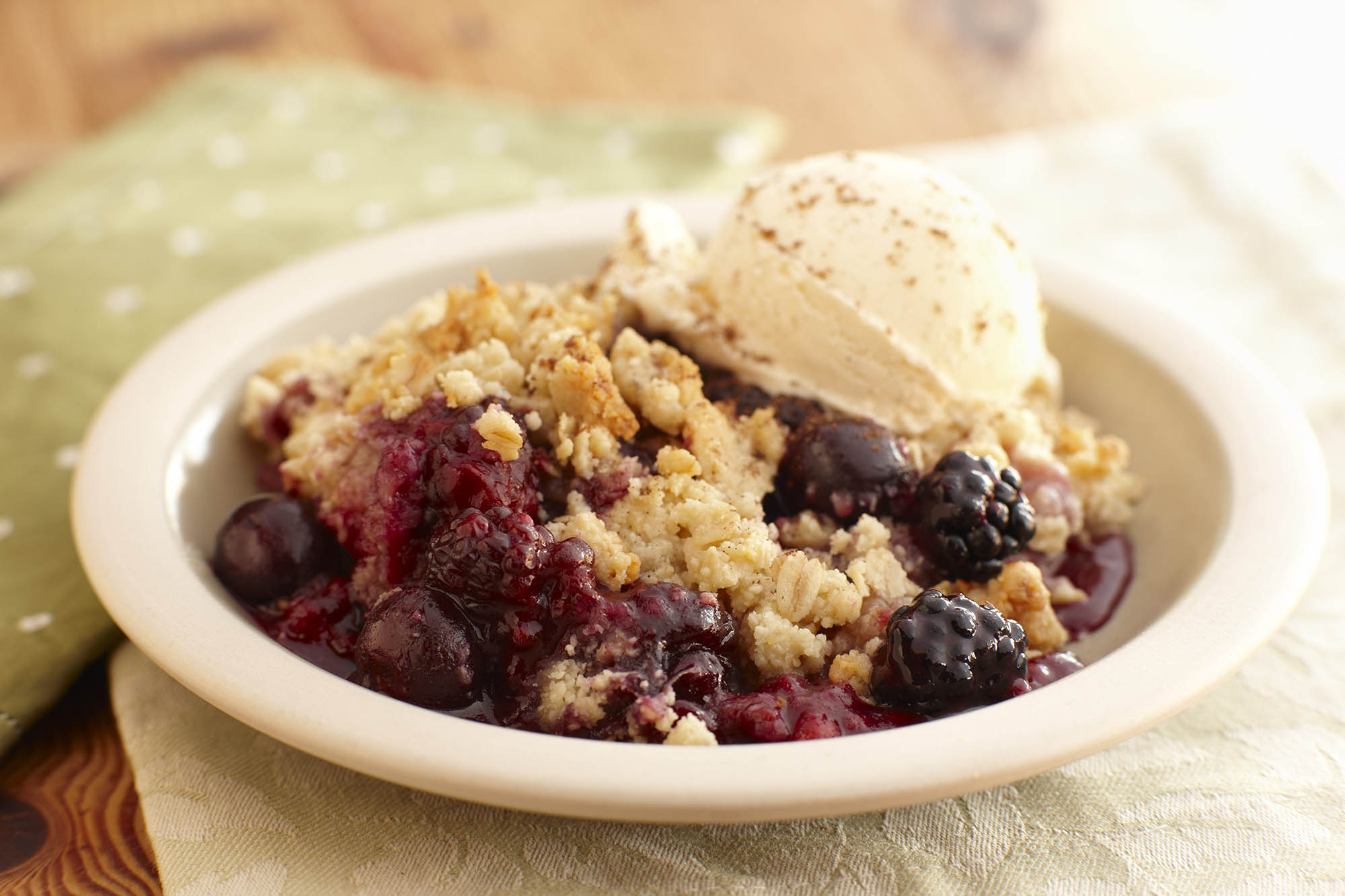 Mixed Berry Almond Cobbler