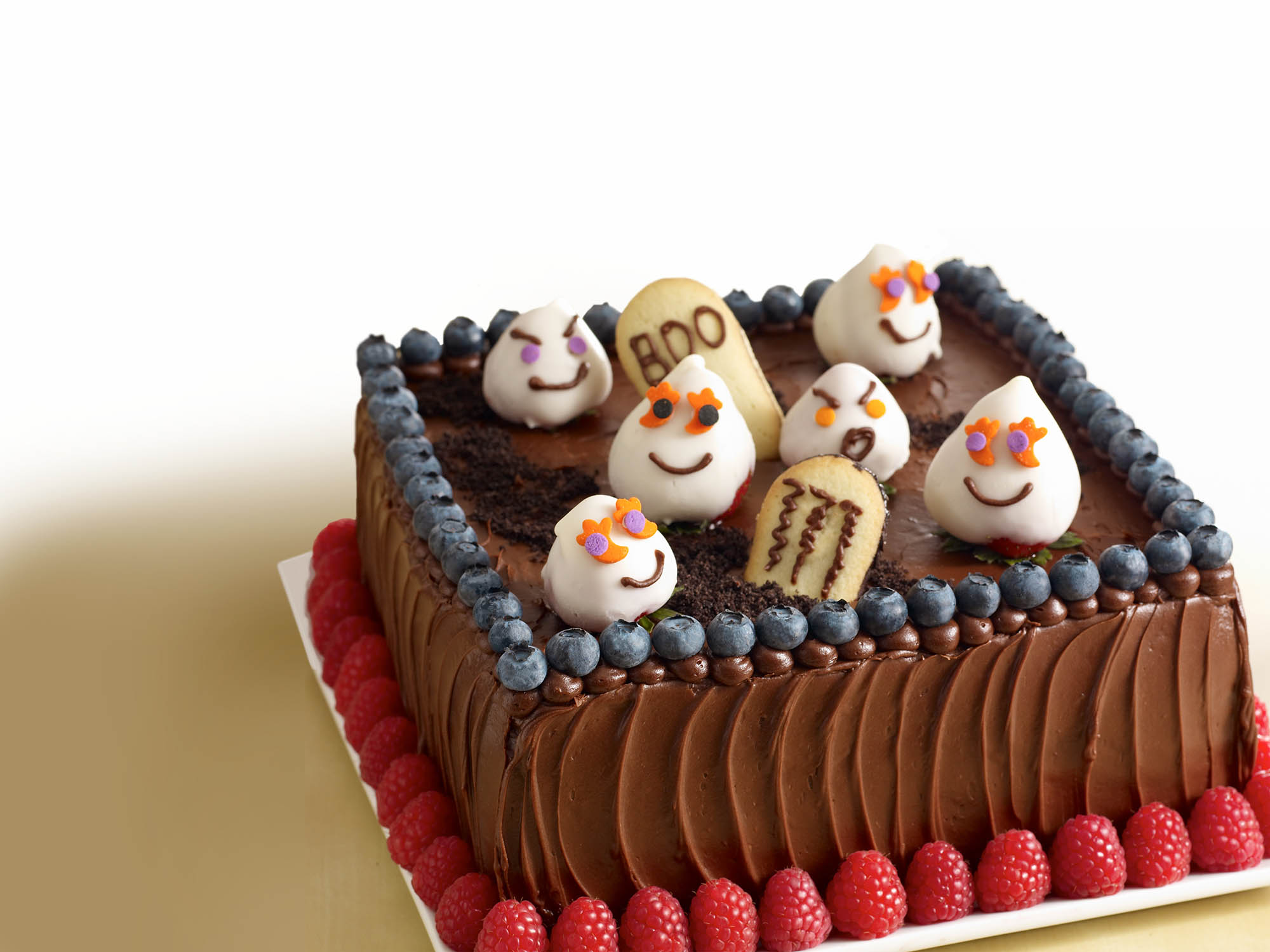 Mixed Berry Halloween Graveyard Cake