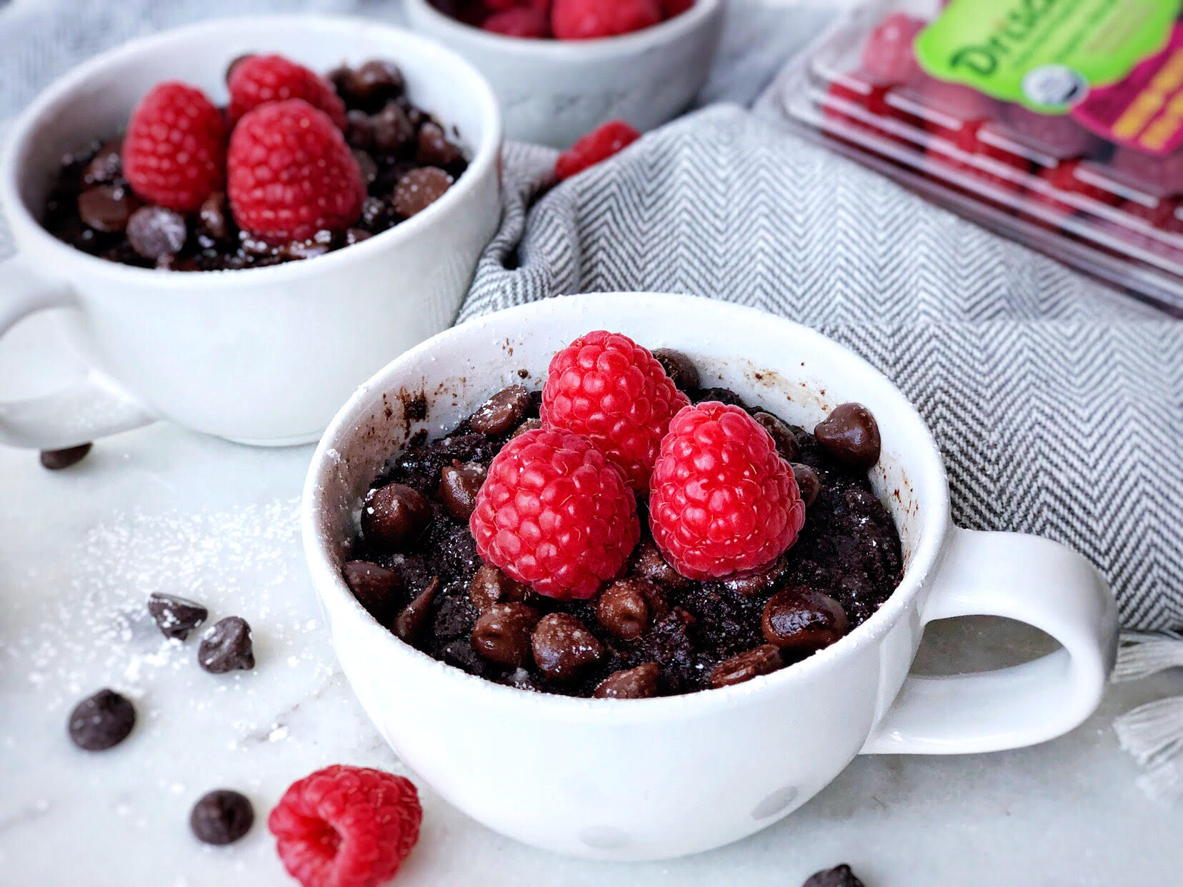 Chocolate Mug Cake Recipe with Raspberries