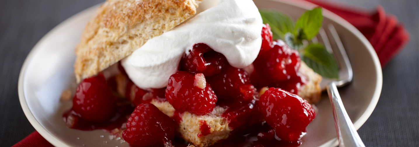 Nutmeg Shortcakes with Gingered Raspberries