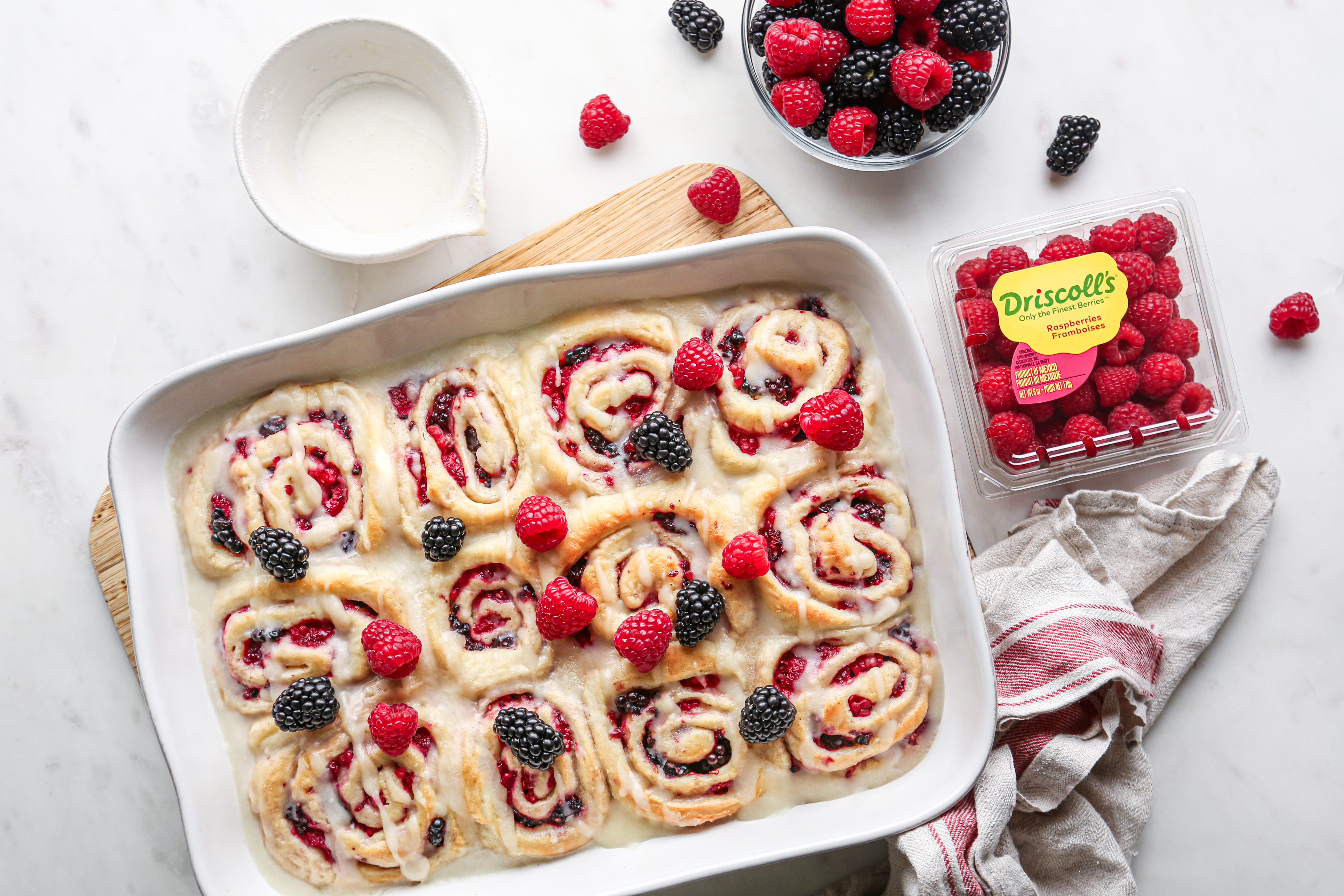 Raspberry and Blackberry Sweet Rolls