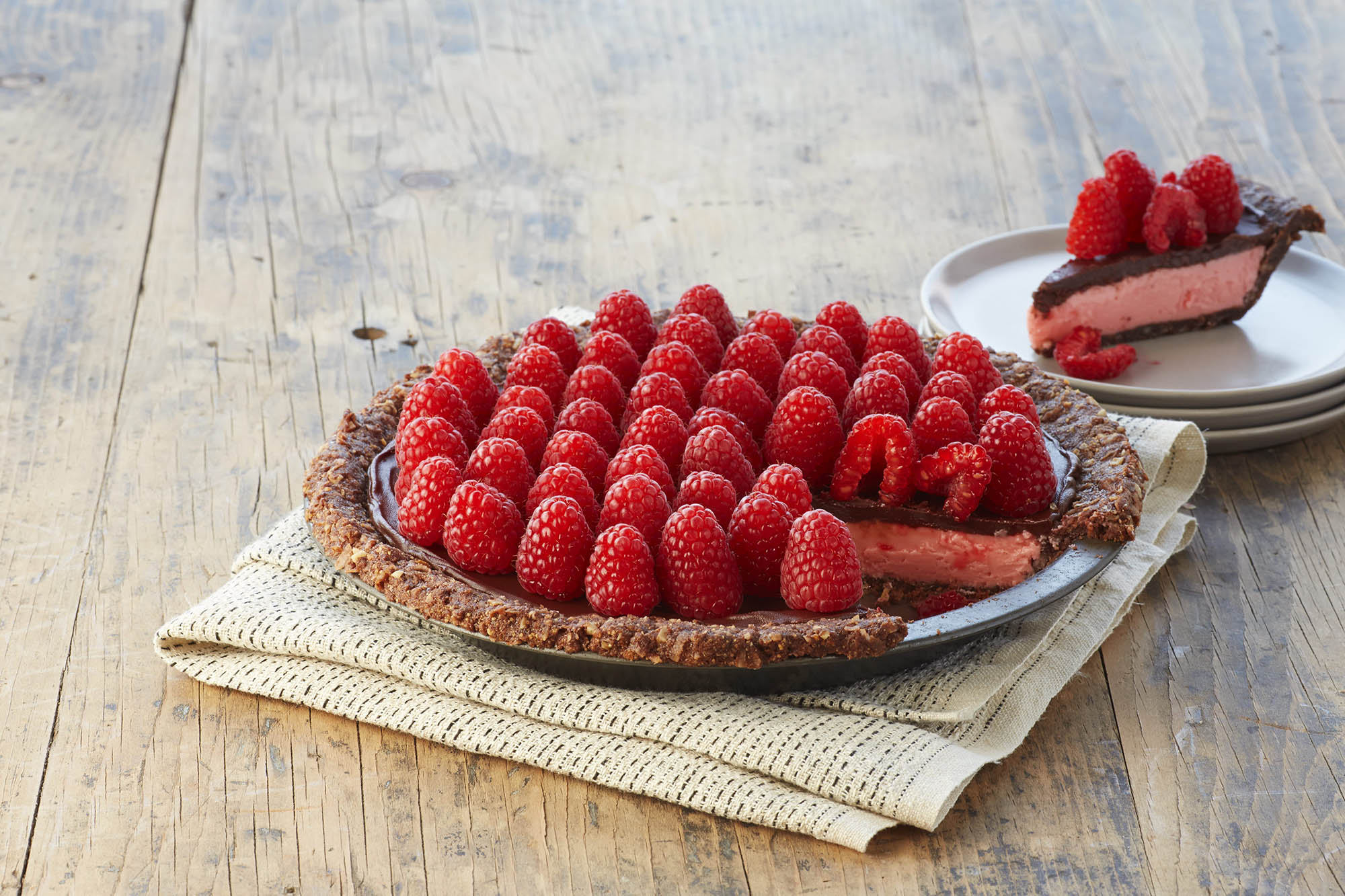Raspberry Nanaimo Bar Pie