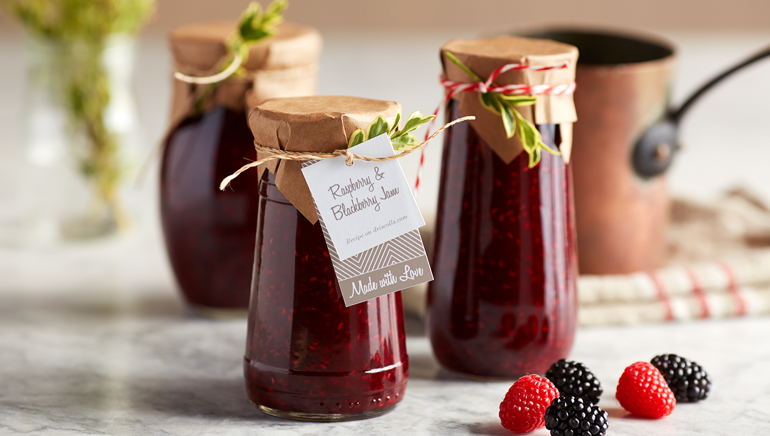 spiced blackberry raspberry jam 