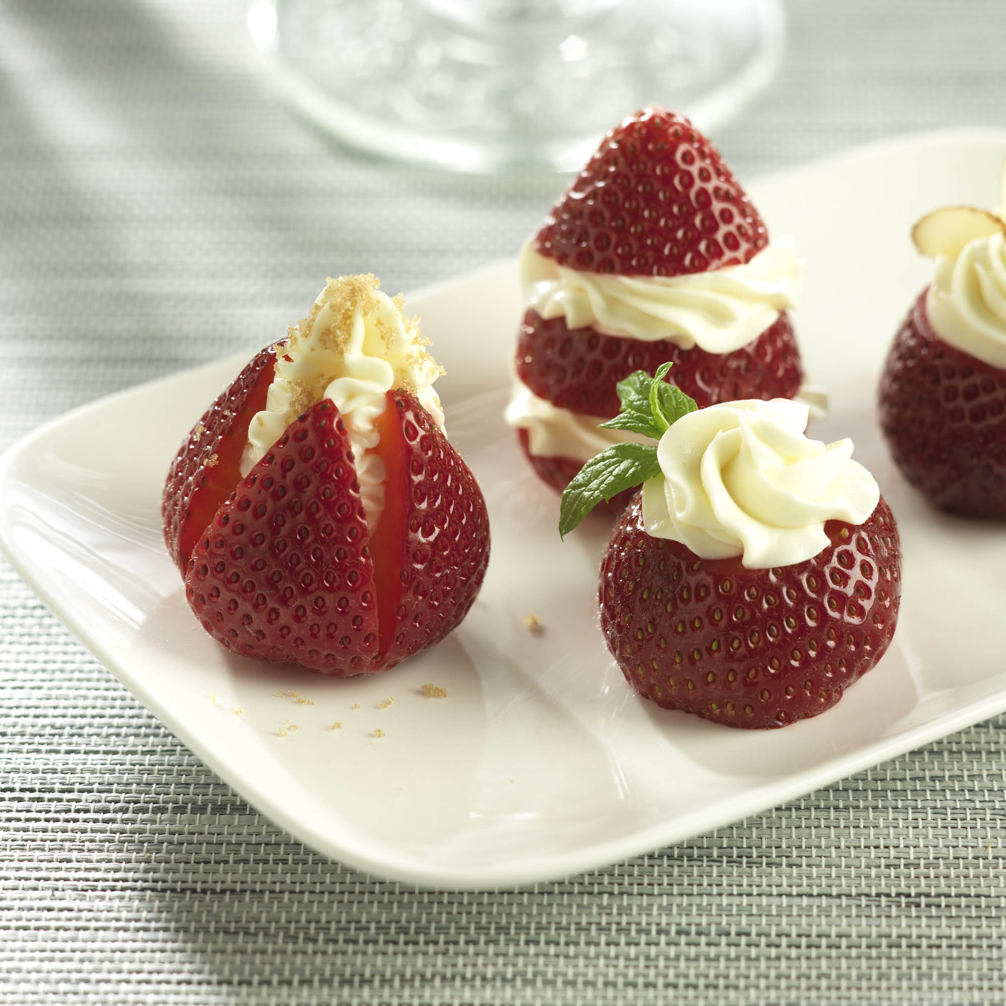 Strawberries with Mascarpone Whipped Cream