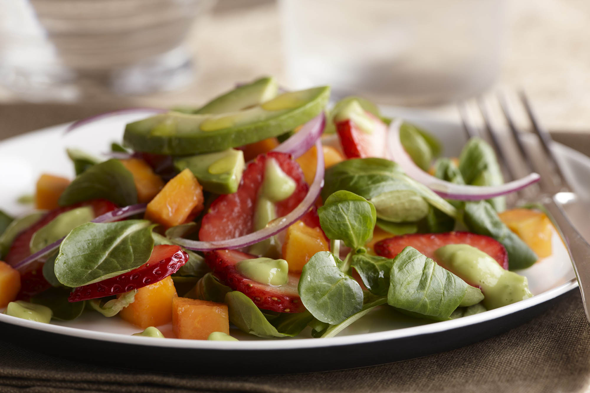 Strawberry Mache Salad