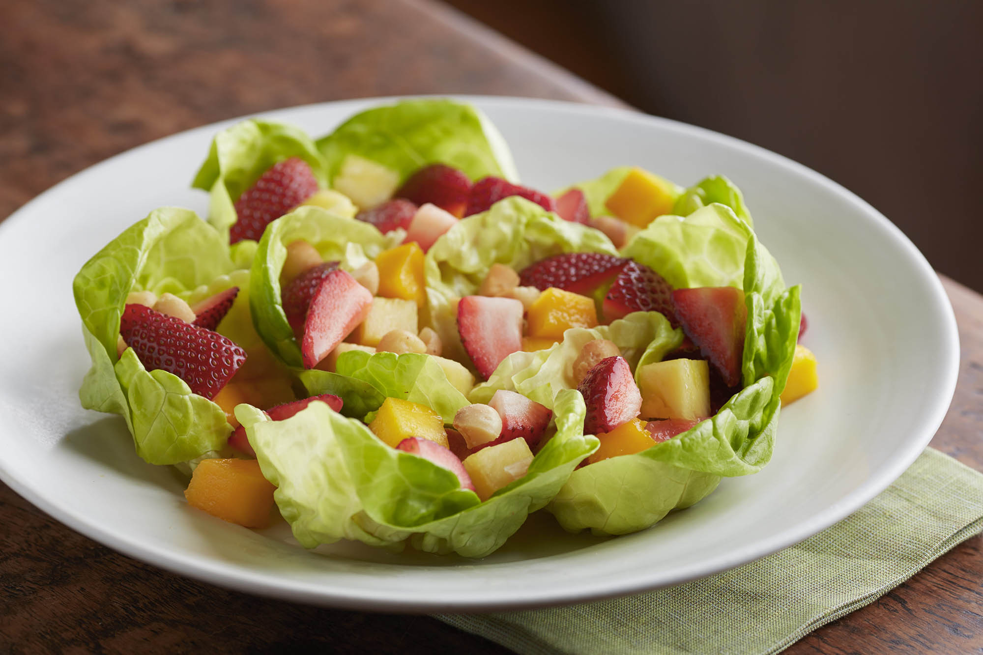 Tropical Fruit Salad with Strawberries and Coconut