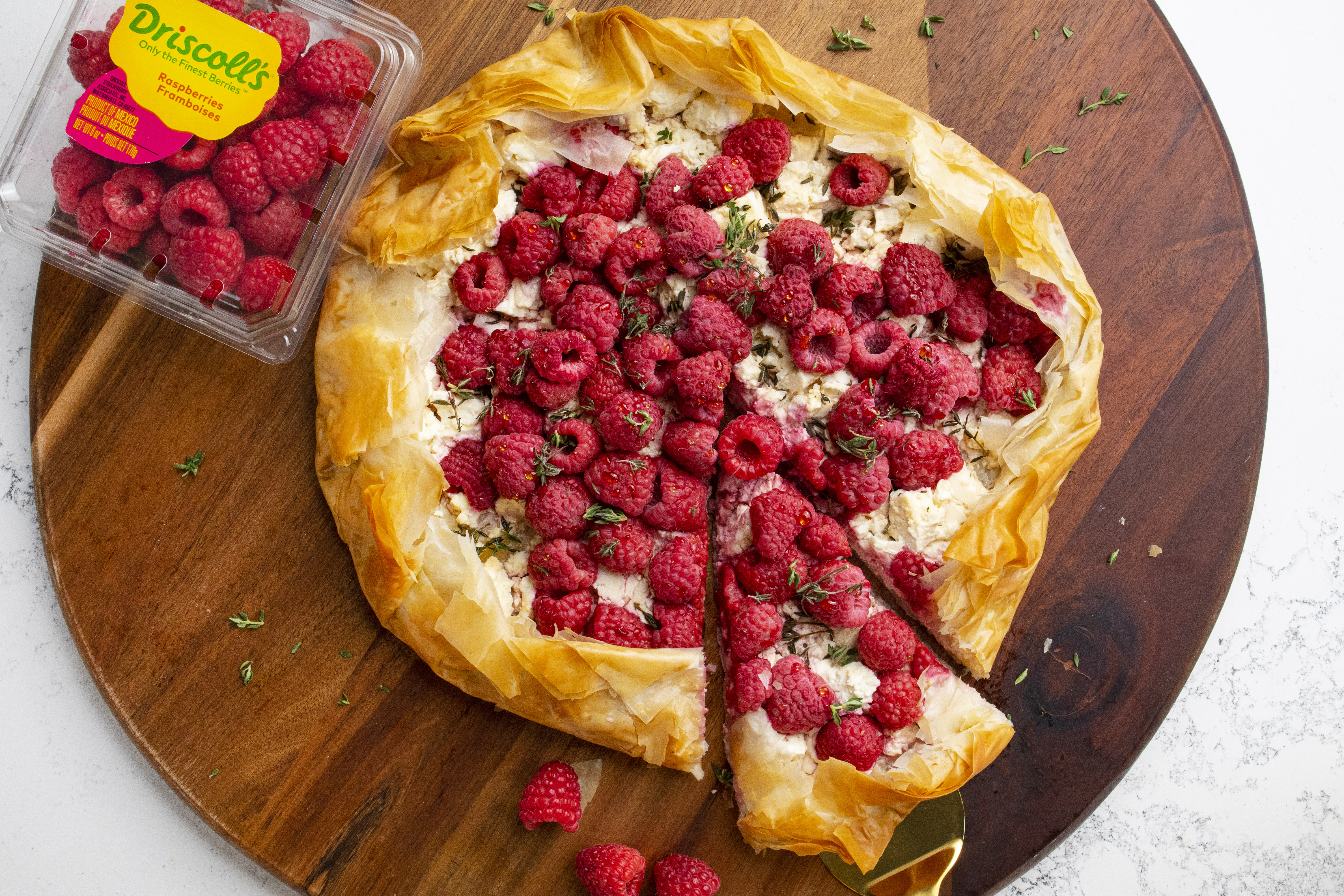 Raspberry and Feta Phyllo Galette