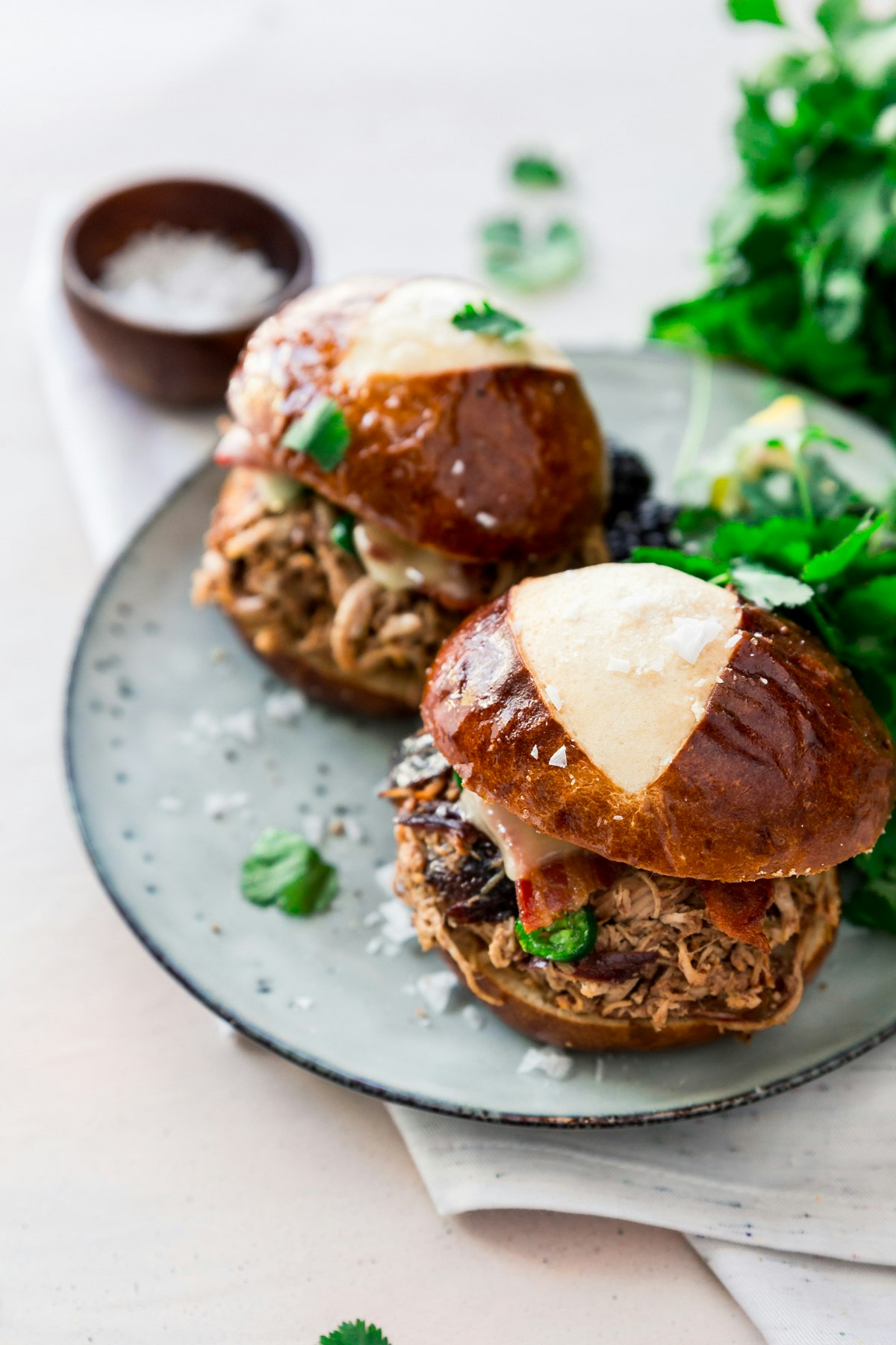 Instant Pot Blackberry Jalapeño BBQ Chicken Sliders