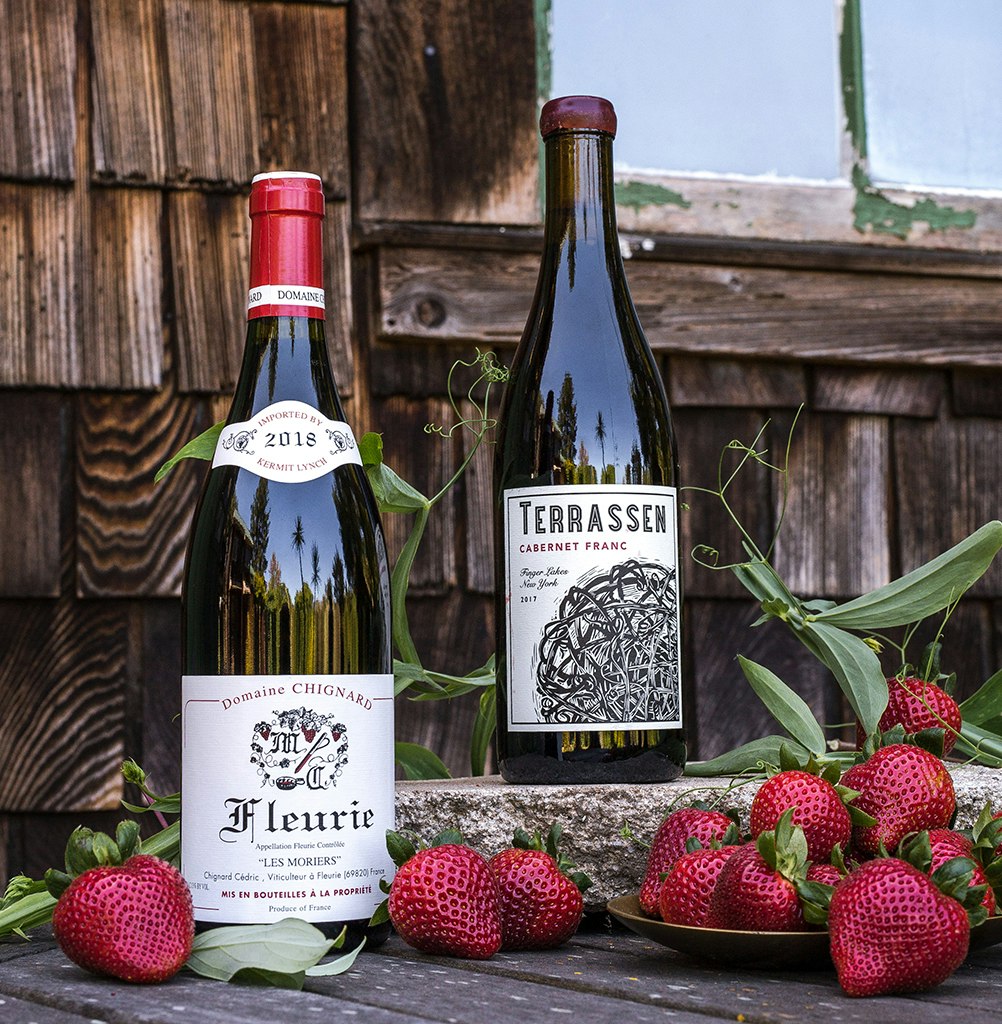 Driscoll's Sweetest Batch strawberries and wine