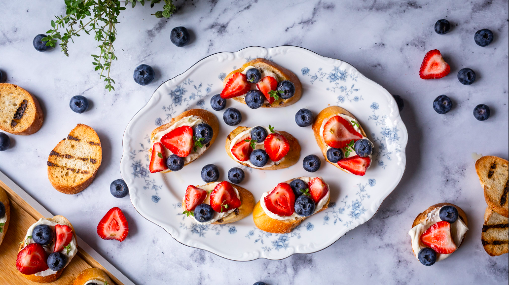 Whipped Goat Cheese Crostini